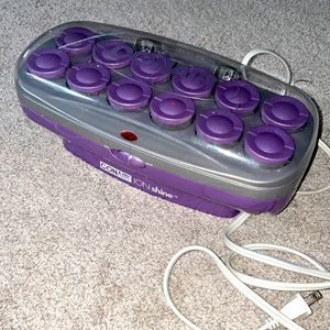ConAir ION Shine Curlers Purple Velvet Flocked Large Hot Rollers styling hair